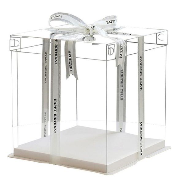 2pcs 8/10/12inch cake boxes transparent plastic birthday cake box container box dessert storage for bakery party
2pcs 8/10/12inch cake boxes transparent plastic birthday cake box container box dessert storage for bakery party