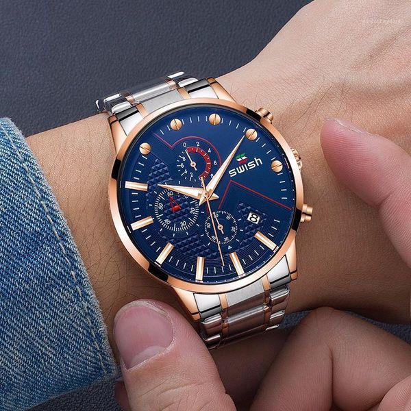 wristwatches swish 2021 analog watch for men luxury rose gold chronograph military watches luminous quartz sport wristwatch male herren uhre, Slivery;brown
wristwatches swish 2021 analog watch for men luxury rose gold chronograph military watches luminous quartz sport wristwatch male herren uhre, Slivery;brown