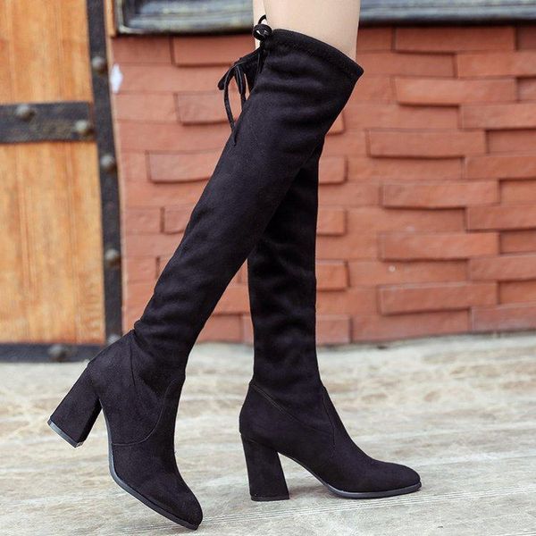 boots swonco fashion women black over the knee high heel pointed toe autumn female shoes plus size 34-39 botas mujer
boots swonco fashion women black over the knee high heel pointed toe autumn female shoes plus size 34-39 botas mujer