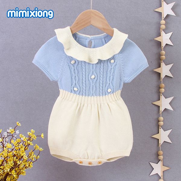 factory wholesale new girls' short sleeve knitted fart ha newborn one-piece climbing clothes, Blue
factory wholesale new girls' short sleeve knitted fart ha newborn one-piece climbing clothes, Blue