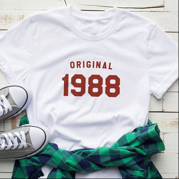 original 1988 1989 letter print t shirt women short sleeve o neck loose tshirt 2021 summer fashion tee shirt, White
original 1988 1989 letter print t shirt women short sleeve o neck loose tshirt 2021 summer fashion tee shirt, White