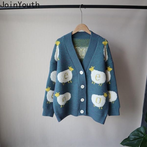 joinyouth sweater coat 2021 fashion women cardigan outwear autumn winter knit weater cartoon loose korean warm oversized, White
joinyouth sweater coat 2021 fashion women cardigan outwear autumn winter knit weater cartoon loose korean warm oversized, White