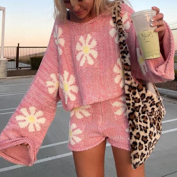 women's tracksuits shorts sets autumn flower print loose knitted sweater women 2 piece set casual long sleeve zipper short outfit, Gray
women's tracksuits shorts sets autumn flower print loose knitted sweater women 2 piece set casual long sleeve zipper short outfit, Gray