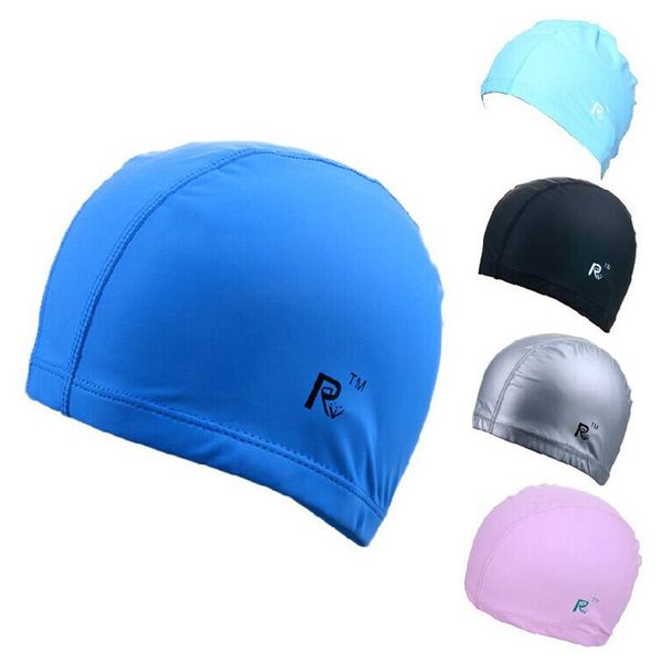 swimming caps elastic waterproof pu fabric protect ears long hair sports swim pool hat cap solid color size for men & women
swimming caps elastic waterproof pu fabric protect ears long hair sports swim pool hat cap solid color size for men & women
