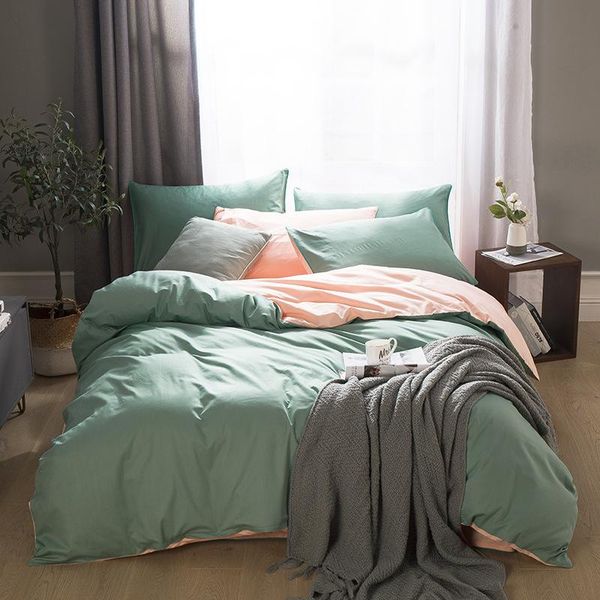 2021 new home bedding cotton set solid bed linen set 100% cotton ab side duvet cover brief style bedclothes 3/ 4pcs bed
2021 new home bedding cotton set solid bed linen set 100% cotton ab side duvet cover brief style bedclothes 3/ 4pcs bed