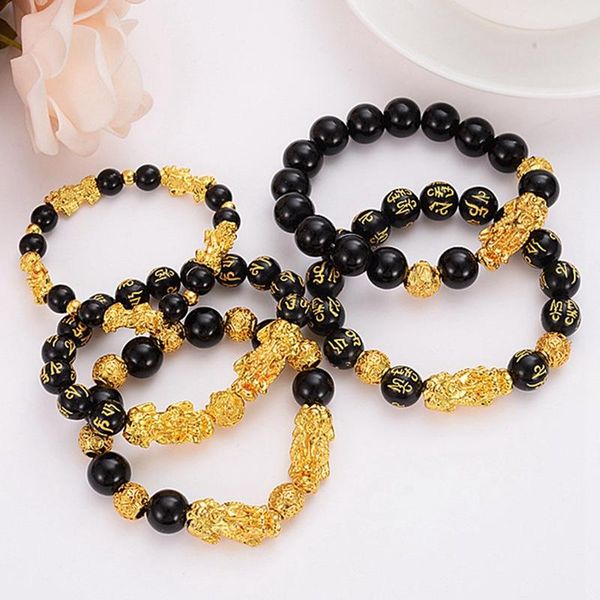 charm bracelets stone beads bracelet men women chinese feng shui pi xiu obsidian wristband gold wealth and good luck, Golden;silver
charm bracelets stone beads bracelet men women chinese feng shui pi xiu obsidian wristband gold wealth and good luck, Golden;silver