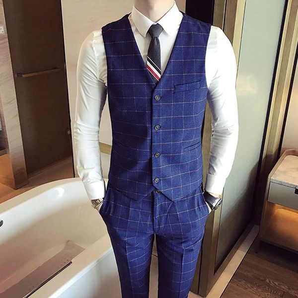 men's vests 2021 nre formal business suit vest classic plaid v neck slim wedding dress, Black;white
men's vests 2021 nre formal business suit vest classic plaid v neck slim wedding dress, Black;white