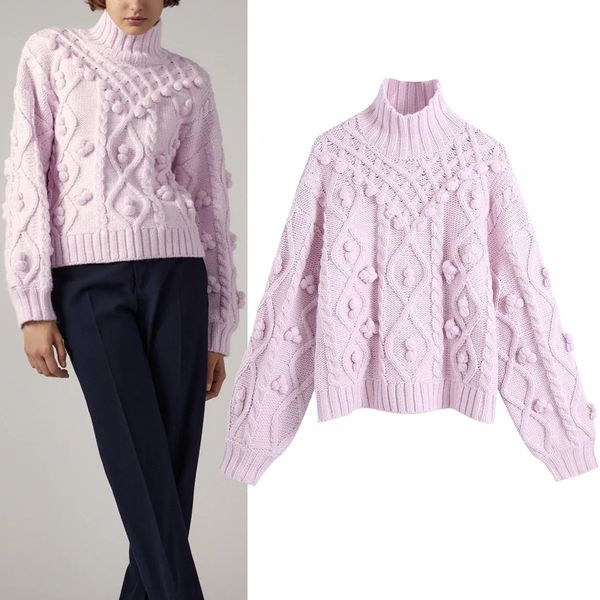 Pink 2021 New Pompoms Turtleneck Knitted Women Autumn Winter Long Puff Sleeve Cute Sweater Ribbed Trim Ladies Pullover 2ee6 9WO2, White;black
Pink 2021 New Pompoms Turtleneck Knitted Women Autumn Winter Long Puff Sleeve Cute Sweater Ribbed Trim Ladies Pullover 2ee6 9WO2, White;black