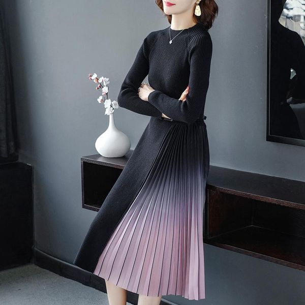 fashion korean sweater dress women knitted sweaters dresses pleated women dress plus size woman thick sweaters dresses elegant, Black;gray
fashion korean sweater dress women knitted sweaters dresses pleated women dress plus size woman thick sweaters dresses elegant, Black;gray
