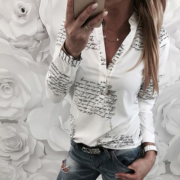 women's blouses & shirts summer women fashion white letter printed blouse shirt female button long sleeve casual plus size elegant
women's blouses & shirts summer women fashion white letter printed blouse shirt female button long sleeve casual plus size elegant