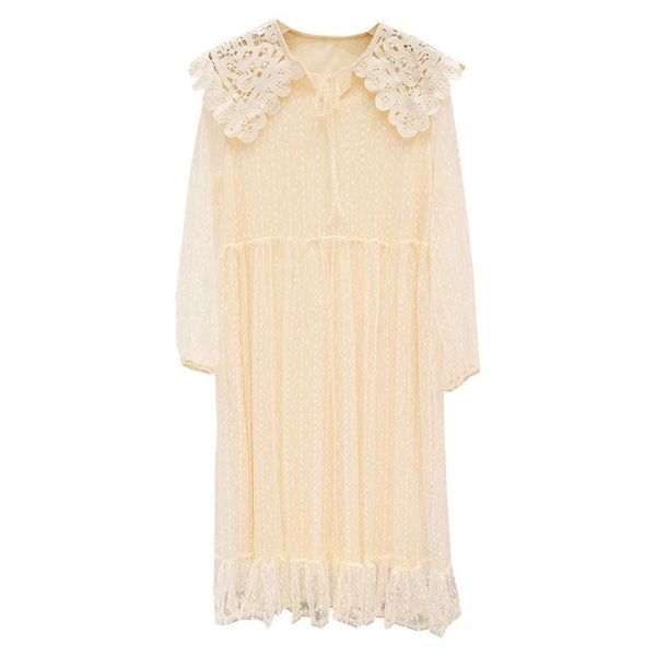 casual dresses perhaps u spring autumn pink beige loose square collar long sleeve mesh knee length dress lace d1010, Black;gray
casual dresses perhaps u spring autumn pink beige loose square collar long sleeve mesh knee length dress lace d1010, Black;gray