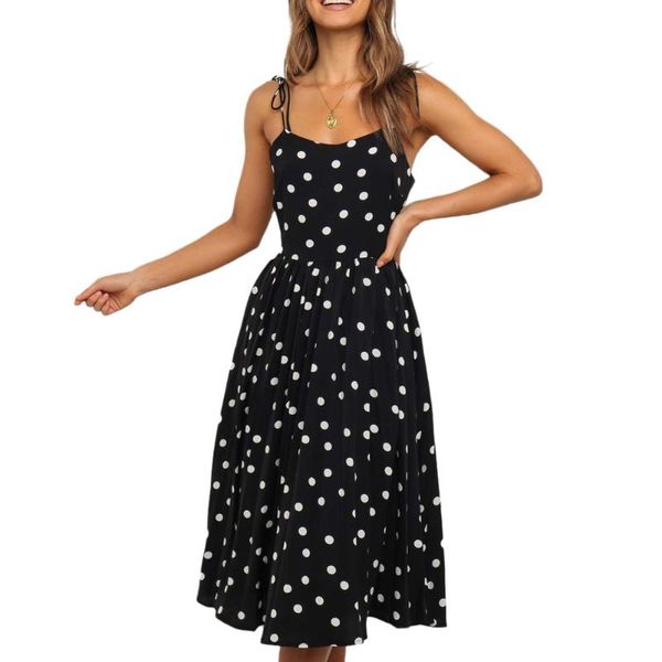 casual dresses 2021 female mixi dress backless polka dot ladies summer fashion loose sleeveless party daily wear sling, Black;gray
casual dresses 2021 female mixi dress backless polka dot ladies summer fashion loose sleeveless party daily wear sling, Black;gray