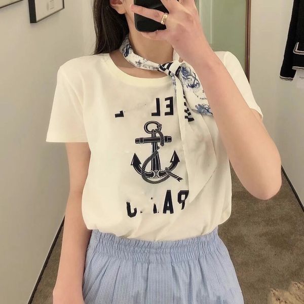 luxury design ce * boat anchor letter flocking short sleeve summer foreign style bottom slim t-shirt female, White
luxury design ce * boat anchor letter flocking short sleeve summer foreign style bottom slim t-shirt female, White