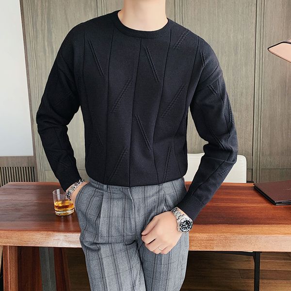 British 2021 New Style Casual Winter Male Nightgown Fine Tuning Roundneck Crocheted Pullovers Pull High Quality Hombre 3xl KWJ7, White;black
British 2021 New Style Casual Winter Male Nightgown Fine Tuning Roundneck Crocheted Pullovers Pull High Quality Hombre 3xl KWJ7, White;black