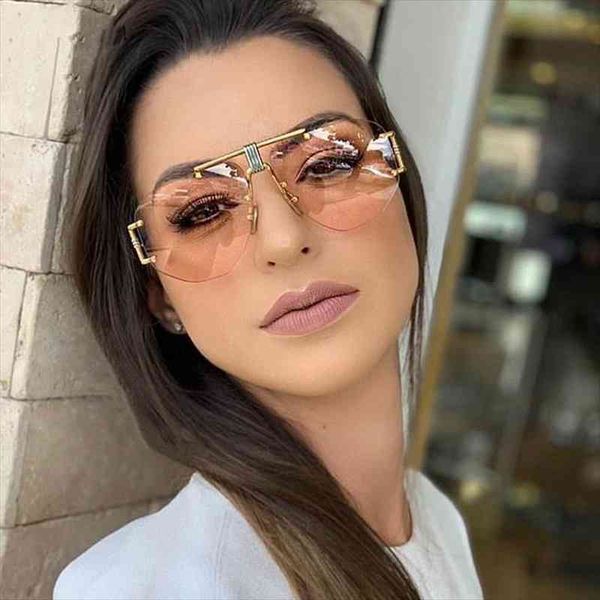 pilot gradient lens sunglasses fashion rimless pilot sun glasses for men outdoor eyewear uv400 gafas de sol, White;black
pilot gradient lens sunglasses fashion rimless pilot sun glasses for men outdoor eyewear uv400 gafas de sol, White;black