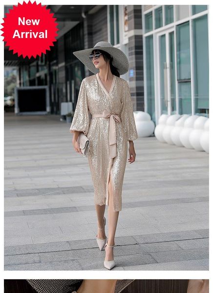 casual dresses champagne sequin dress mid-length 2021 autumn slim strap bubble sleeve lazy style, Black;gray
casual dresses champagne sequin dress mid-length 2021 autumn slim strap bubble sleeve lazy style, Black;gray