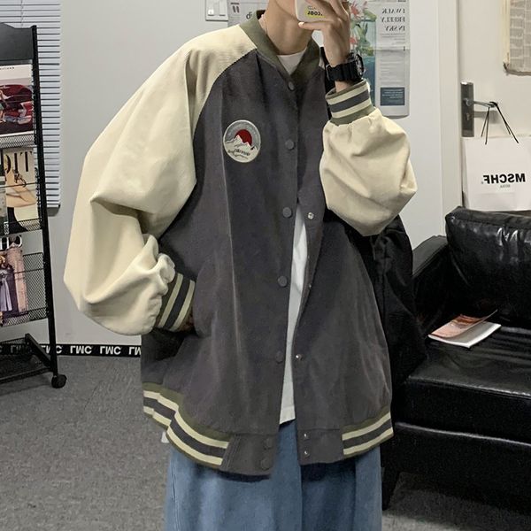 spring and coat men's korean loose jacket baseball suit fashion brand ins casual autumn yuansufeng clothes, Black;brown
spring and coat men's korean loose jacket baseball suit fashion brand ins casual autumn yuansufeng clothes, Black;brown