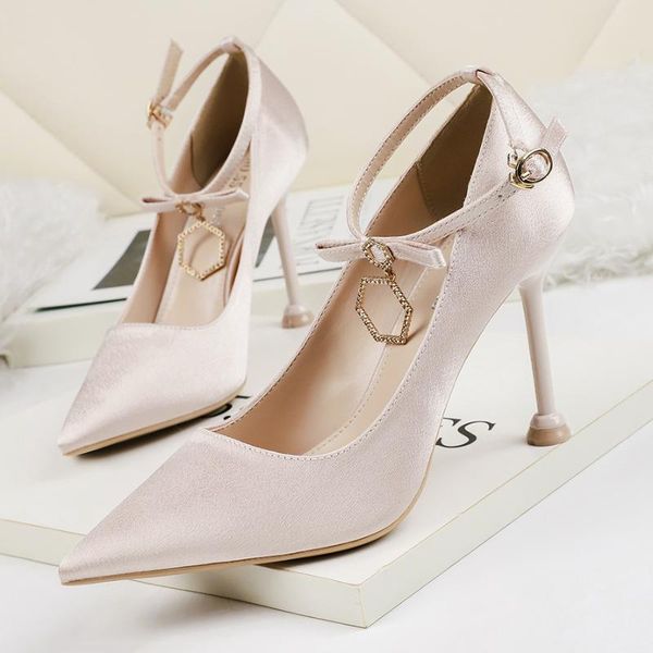 dress shoes 2021 spring women ankle strap pumps high thin heels pointed toe shallow solid crystal buckle ladies, Black
dress shoes 2021 spring women ankle strap pumps high thin heels pointed toe shallow solid crystal buckle ladies, Black