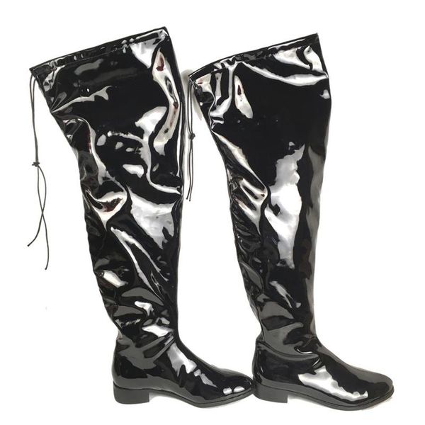 boots women's round toe flat heels over the knee black patent leather lace winter thigh high long footwear comfort
boots women's round toe flat heels over the knee black patent leather lace winter thigh high long footwear comfort