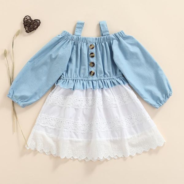 girl's dresses kid girls dress autumn color matching lace splicing off shoulder long sleeve button princess casual, Red;yellow
girl's dresses kid girls dress autumn color matching lace splicing off shoulder long sleeve button princess casual, Red;yellow