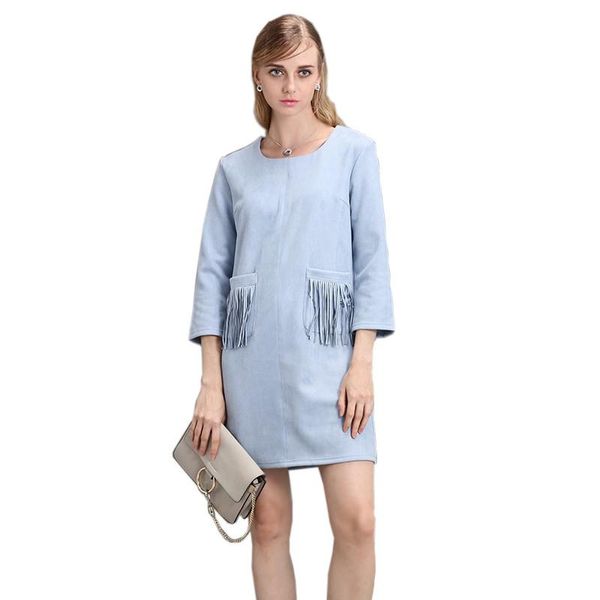 casual dresses junelove spring autumn dress women pocket tassels fringed faux suede long sleeve vestidos ladies vintage mini, Black;gray
casual dresses junelove spring autumn dress women pocket tassels fringed faux suede long sleeve vestidos ladies vintage mini, Black;gray