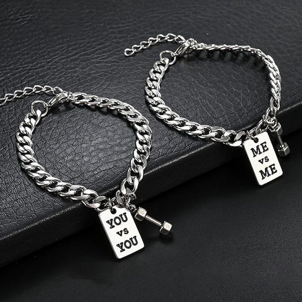 link, chain men fitness gym dumbbell charm bracelets for women bodybuilding barbell titanium steel couple jewelry, Black
link, chain men fitness gym dumbbell charm bracelets for women bodybuilding barbell titanium steel couple jewelry, Black
