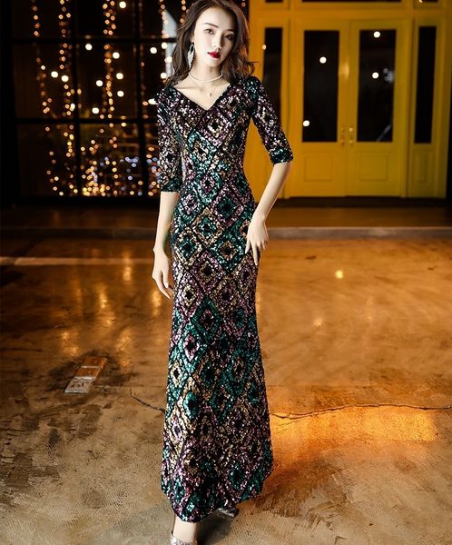 new listing 2021 sequins long elegant v-neck womens formal gown a-line banquet half sleeves evening party gowns ke3p, Black;red
new listing 2021 sequins long elegant v-neck womens formal gown a-line banquet half sleeves evening party gowns ke3p, Black;red