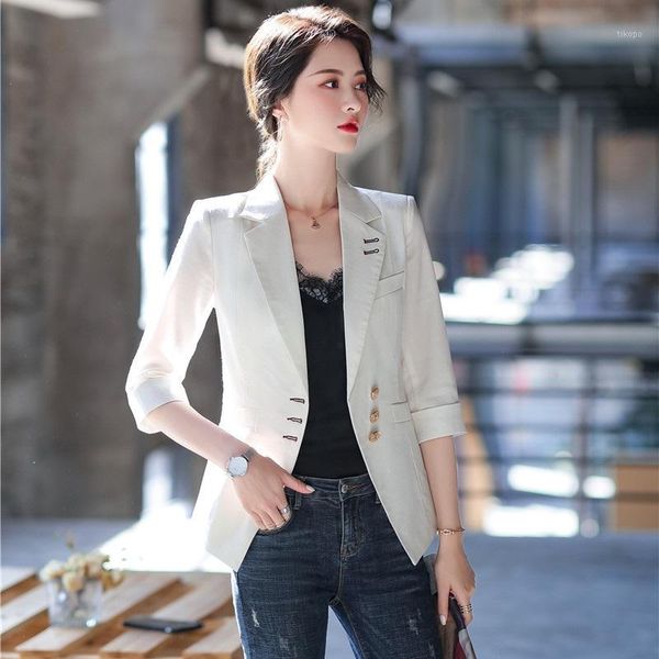 fashion casual white blazer women jackets slim half sleeve elegant office ladies work wear clothes styles1, White;black
fashion casual white blazer women jackets slim half sleeve elegant office ladies work wear clothes styles1, White;black
