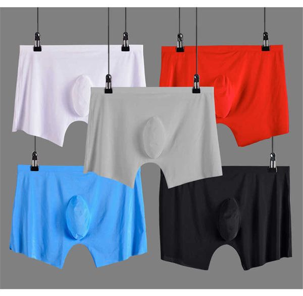 men shorts ice silk seamless u ball design very soft kilo men's under cueca boxer homme, Black;white
men shorts ice silk seamless u ball design very soft kilo men's under cueca boxer homme, Black;white