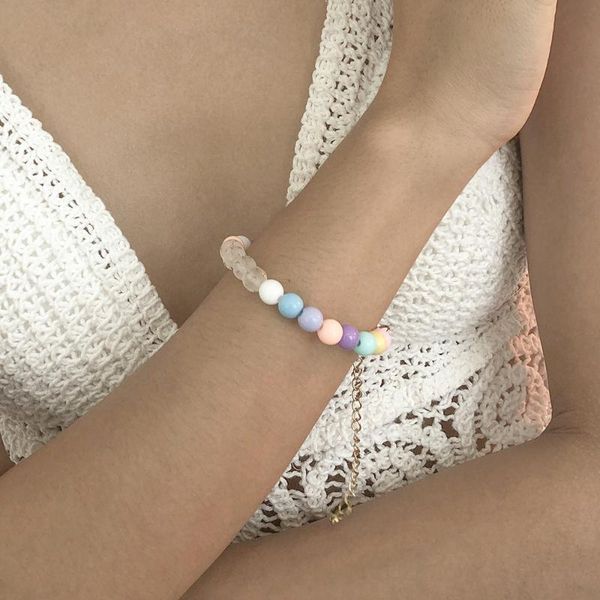 link, chain bohemian style beaded bracelet colorful acrylic beads geometric ladies bracelets suitable for gifts girls fashion jewelry, Black
link, chain bohemian style beaded bracelet colorful acrylic beads geometric ladies bracelets suitable for gifts girls fashion jewelry, Black