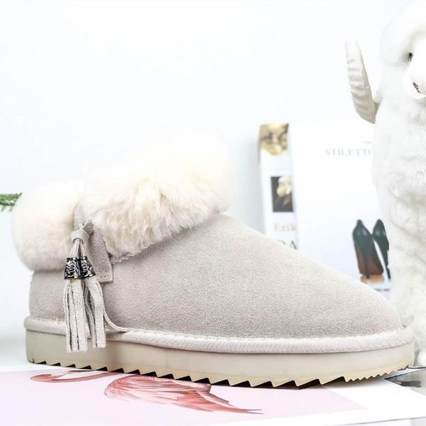 boots brand 100% natural fur leather ladies flat shoes mini ankle casual winter, Black
boots brand 100% natural fur leather ladies flat shoes mini ankle casual winter, Black