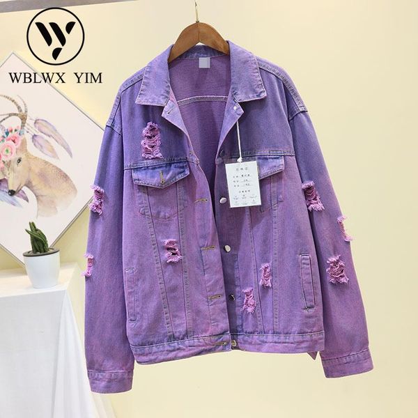women's jackets spring women denim jacket pocket hole long sleeve jeans autumn loose coat harajuku, Black;brown
women's jackets spring women denim jacket pocket hole long sleeve jeans autumn loose coat harajuku, Black;brown