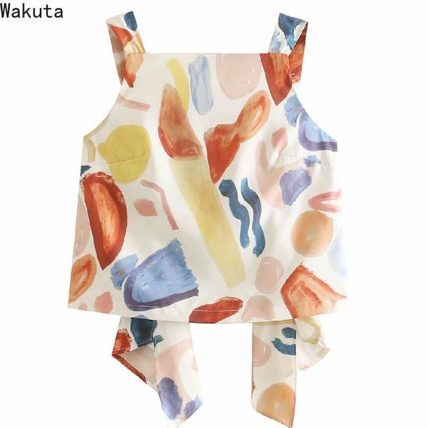 women's tanks & camis wakuta ladies short print fashion summer chic crop bow tie back chiffon cropped feminino camisole vest, White
women's tanks & camis wakuta ladies short print fashion summer chic crop bow tie back chiffon cropped feminino camisole vest, White