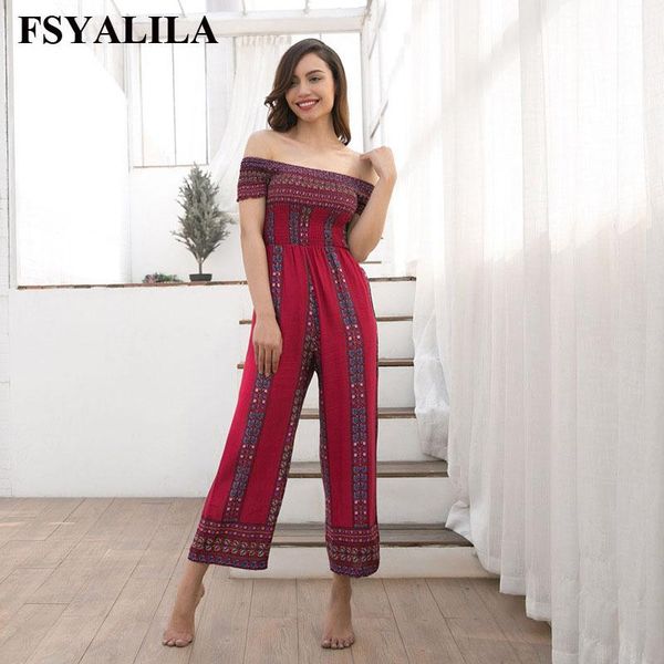 women's jumpsuits & rompers off shoulder boho floral print wide leg long pants red 2021 summer beach overall casual ladies one piece, Black;white
women's jumpsuits & rompers off shoulder boho floral print wide leg long pants red 2021 summer beach overall casual ladies one piece, Black;white