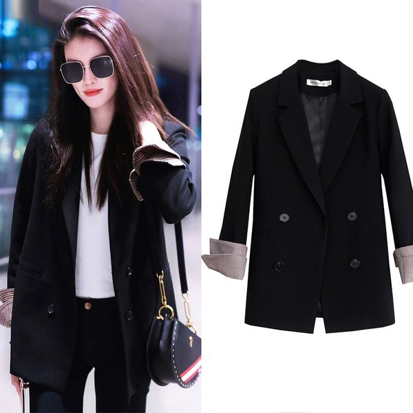 elegant female spring little lady jacket new in the retro black ladies fancy suit autumn titp, White;black
elegant female spring little lady jacket new in the retro black ladies fancy suit autumn titp, White;black