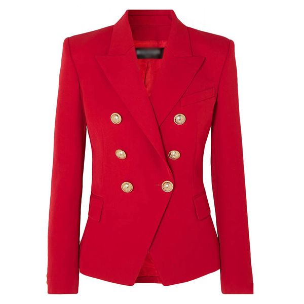 european american women casual blazer double breasted plus size red blazers, White;black
european american women casual blazer double breasted plus size red blazers, White;black