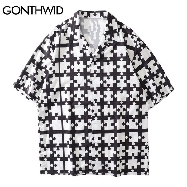 gonthwid hawaiian beach holiday blouse men hip hop summer casual jigsaw puzzle print short sleeve shirts streetwear button c0315, White;black
gonthwid hawaiian beach holiday blouse men hip hop summer casual jigsaw puzzle print short sleeve shirts streetwear button c0315, White;black