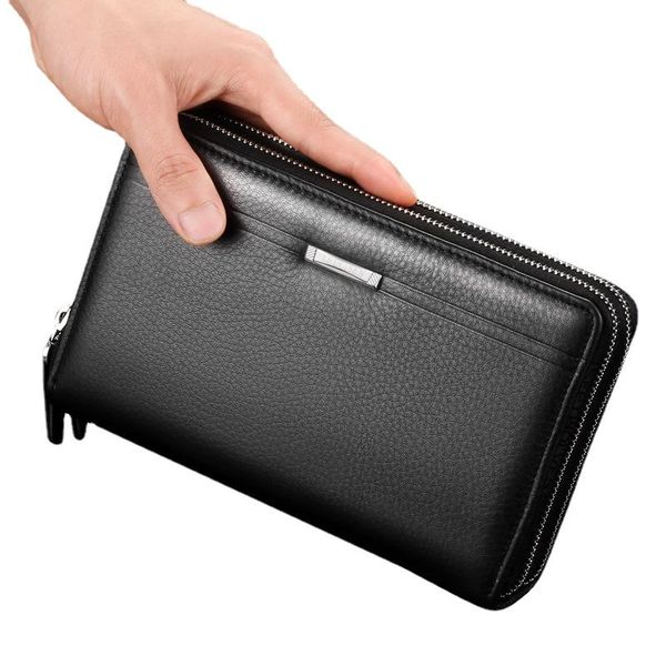wallets luxury leather men long double zipper coin purse for vintage large capacity business male wallet money, Red;black
wallets luxury leather men long double zipper coin purse for vintage large capacity business male wallet money, Red;black