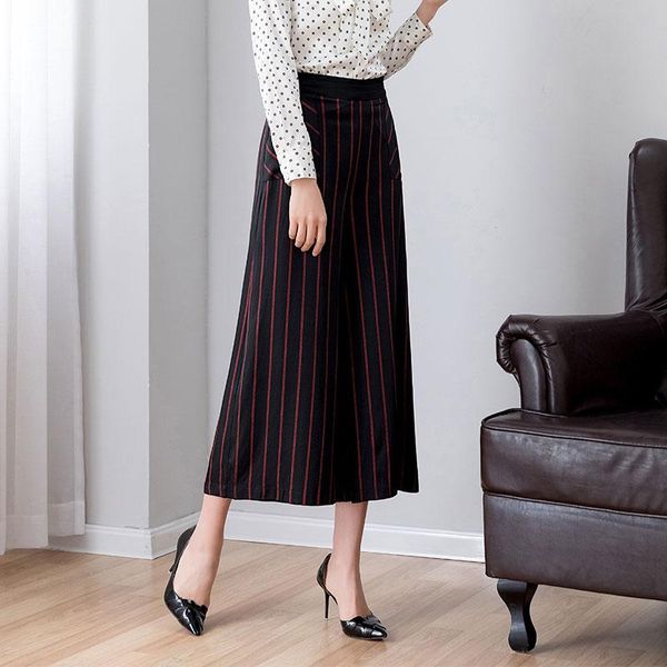women's pants & capris natural silk palazzo women real office lady workwear wide leg 2021 summer fashion striped trousers, Black;white
women's pants & capris natural silk palazzo women real office lady workwear wide leg 2021 summer fashion striped trousers, Black;white