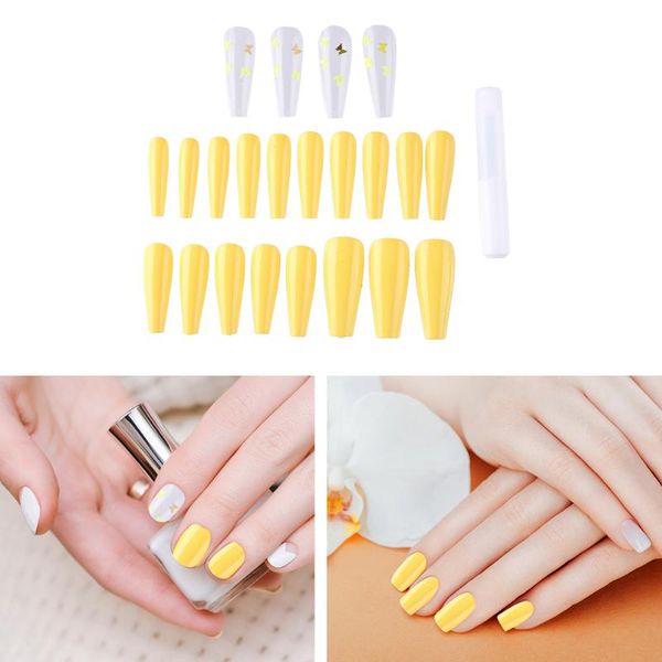 false nails 24pcs professional fake long ballerina full cover acrylic nail tips press on manicure beauty tools, Red;gold
false nails 24pcs professional fake long ballerina full cover acrylic nail tips press on manicure beauty tools, Red;gold