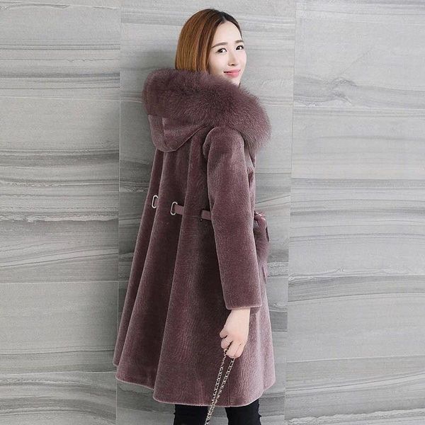 women's fur & faux woman real long coat female winter hooded collar coats thick warm overcoat ladies fashion loose overwear q260, Black
women's fur & faux woman real long coat female winter hooded collar coats thick warm overcoat ladies fashion loose overwear q260, Black