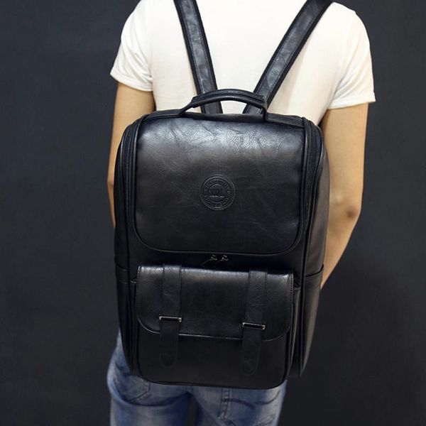 backpack men's casual all-match business travel simple black lightweight fashion backpack#g30
backpack men's casual all-match business travel simple black lightweight fashion backpack#g30
