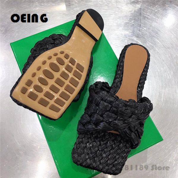 women square toe weave flat slippers summer ladies candy colour outdoor beach slippers sandals ladies slip-on vacation shoes, Black
women square toe weave flat slippers summer ladies candy colour outdoor beach slippers sandals ladies slip-on vacation shoes, Black