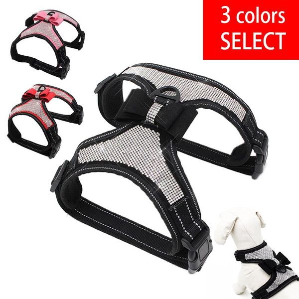 dog collars & leashes adjustable pet harness bling rhinestone chest strap reflective bowknot vest nylon leash for small dogs
dog collars & leashes adjustable pet harness bling rhinestone chest strap reflective bowknot vest nylon leash for small dogs