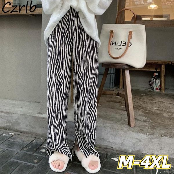 women's pants & capris casual streetwear zebra striped mopping trouser female high waist spring autumn loose wide leg side split oversi, Black;white
women's pants & capris casual streetwear zebra striped mopping trouser female high waist spring autumn loose wide leg side split oversi, Black;white