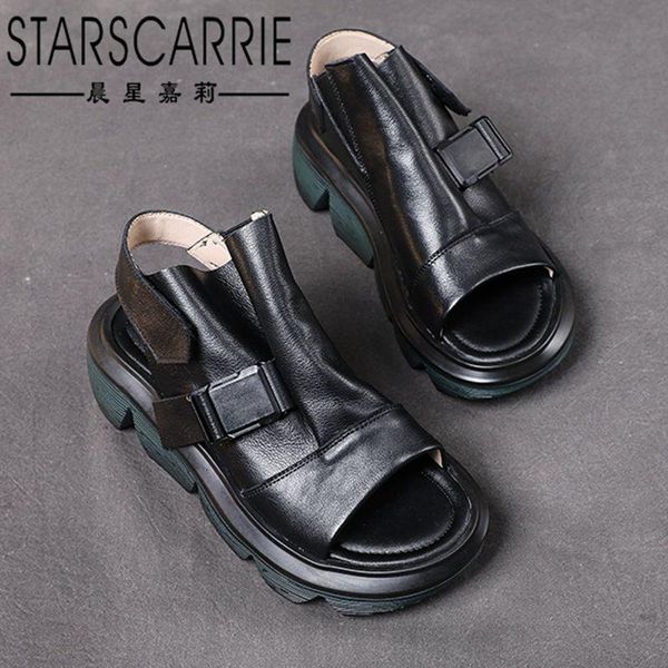 sandals roman women's thick soles summer 2021 retro leather comfortable waterproof platform soft bottom muffin hollow out boots, Black
sandals roman women's thick soles summer 2021 retro leather comfortable waterproof platform soft bottom muffin hollow out boots, Black