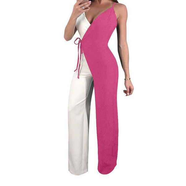 women's jumpsuits & rompers fashion 2 color patchwork wide leg women strap jumpsuit deep v neck sleeveless backless ladies ws7252w, Black;white
women's jumpsuits & rompers fashion 2 color patchwork wide leg women strap jumpsuit deep v neck sleeveless backless ladies ws7252w, Black;white