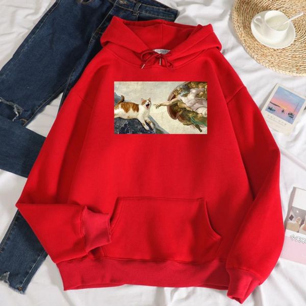women's hoodies & sweatshirts cat breaking into a famous painting women hoody harajuku oversize hoodie creativity crewneck sweatshirt c, Black
women's hoodies & sweatshirts cat breaking into a famous painting women hoody harajuku oversize hoodie creativity crewneck sweatshirt c, Black