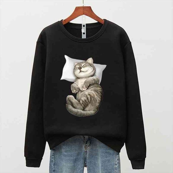 fleece warm harajuku sweatshirts woman sleeping cat streetwear women sweet cute hoody fashionable casual pullovers autumn winter, Black
fleece warm harajuku sweatshirts woman sleeping cat streetwear women sweet cute hoody fashionable casual pullovers autumn winter, Black