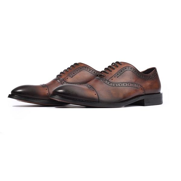 Classic Wingtip Brogue Oxfords Mens Dress Shoes Waxing Process Genuine Leather Business Wedding Party Formal Shoes for Men E37, Black
Classic Wingtip Brogue Oxfords Mens Dress Shoes Waxing Process Genuine Leather Business Wedding Party Formal Shoes for Men E37, Black